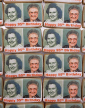 Load image into Gallery viewer, Personalized Then and Now Birthday Cookies - Boxed Set of 20